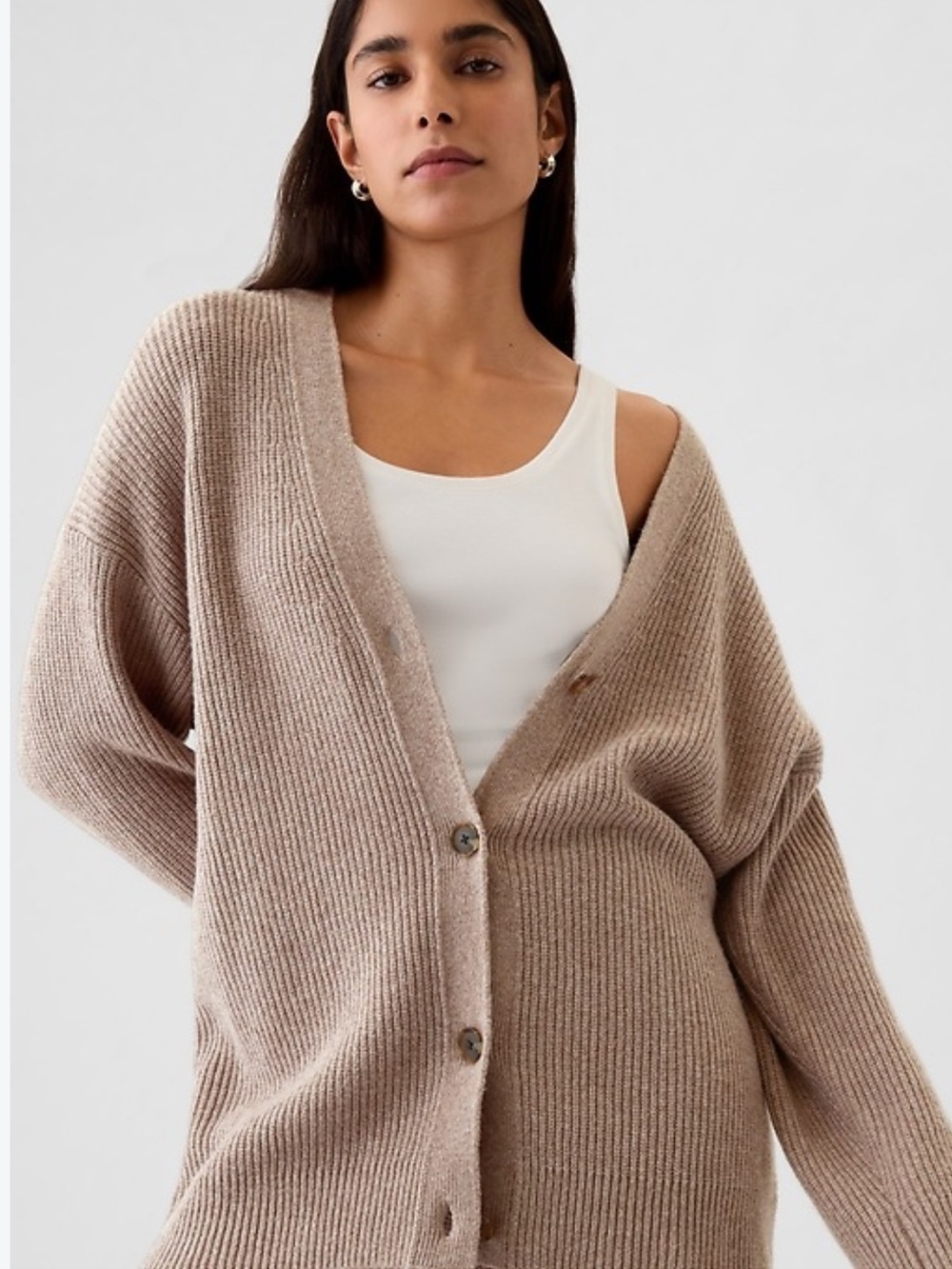 GAP CashSoft Shaker-Stitch Boyfriend
Cardigan